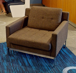 [#B12-3] Brown lounge chair