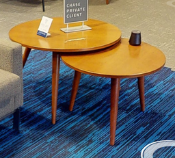 [#C11-12] Round side table, wood
