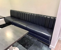 [#B2-9] Straight Bench - 128 W Navy Blue