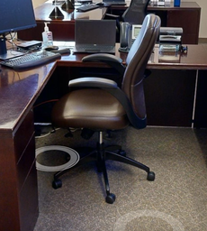 [#B13-3] Brown Leather Task Chair