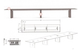 [#C7] LARGE Conference Table 26'
