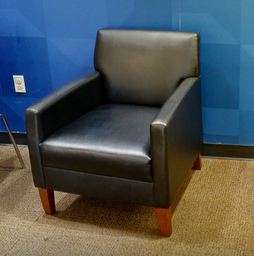 [#B12-6] Black lounge chair