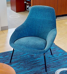 [#B12-5] Blue lounge chair