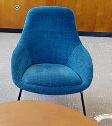 [#B12-7] Blue lounge chair