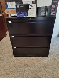 [#D8-42] 3 Drawer Lateral Black - 36"