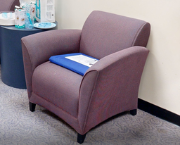[#B7-10] Lrg purple lounge chair