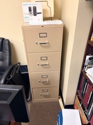 [#D11-19] Tall 4 Drawer File - Tan