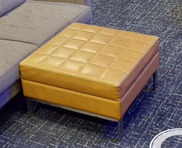[#B11-7] Square gold ottoman