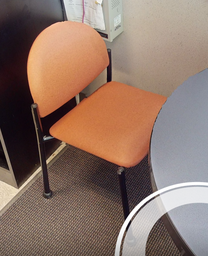 [#B8-8] Orange side chair no arms