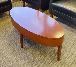 [#C3-11] Oval coffee table, wood