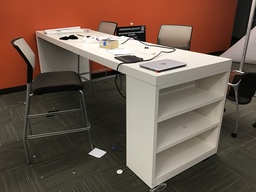 [#E2-1458] L120" W36" H40" High table/White