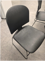 [#B1-7] Black Stacking Chair
