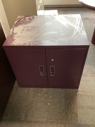 [#D20-13] 2 Door Vertical Cabinet Maroon