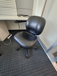 [#B12-259] Black Leather Chair