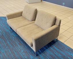 [#B6-8] 2 seat grey couch