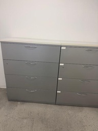 [#D10-15] 42" GREY 4 DRAWER FILE W/TOP