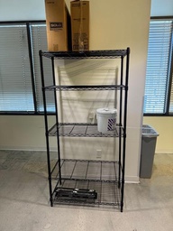 [#D14-32] BLACK METAL WIRE SHELF