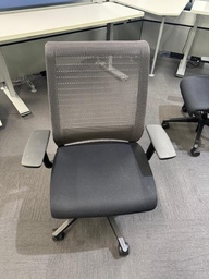 [#B13-38] BLACK GREY THINK CHAIR