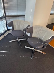 [#B12-56] STEELCASE SWIVEL LOUNGE CHAIRS