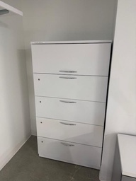 [#D12-65] 3' 5 DRAWER WHITE FILE