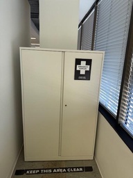 [#D20-78] 42" BEIGE STORAGE CABINET