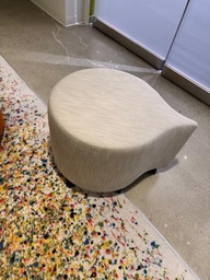 [#B11-90] PEWTER OTTOMAN