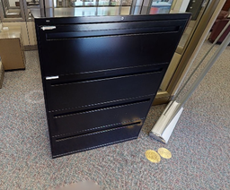 [#D10-5] Filing Cabinet - 4 Drawer, Black