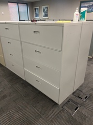 [#D10-12] 42" beige 4-drawer filing cabinet
