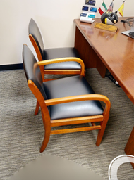 [#B9-3] Black guest chair