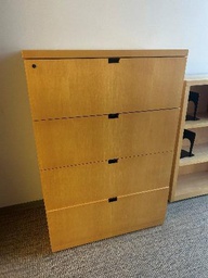 [#D10-41] 4 drawer wooden filing cabinet