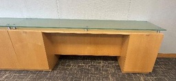 [#D5-63] 22" x 31" x 7' Glass top credenza
