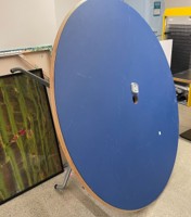 [#C4-3] Blue round table (66")