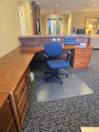[#E3-61] Desk with transaction counter (right ped, BBF)