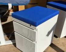 [#D16-62] Mobile Bf Ped-White W/Blue Uph Top