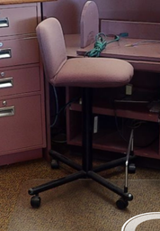 [#B12-25] Pink teller task chair no arms