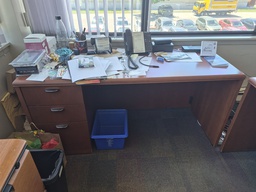 [#E3-15] Left Handed Desk with ped