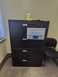 [#D10-58] 4 drawer black, metal