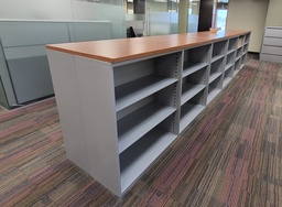 [#D2-62] Bookcase 3 shelf with wood top