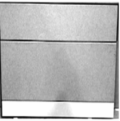 [#I13-119] Frames, National Futures Flush Panel Wall, With Inset Glass, Powered, 72Wx42H