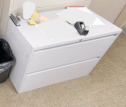 [#D6-11] 2D lateral filing cabinet, putty