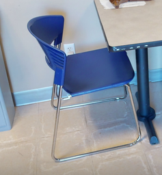 [#B4-6] Blue cafe chair