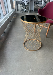 [#C11] Gold Table - Mirrored Top