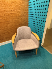 [#B12-52] Grey Tweed Chair