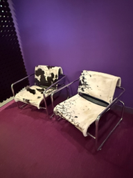 [#B12-54] Cow Print Chairs
