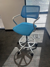 [#B1-6] Baby blue café height stool