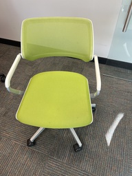 [#B13-8] Lime green chair white arms