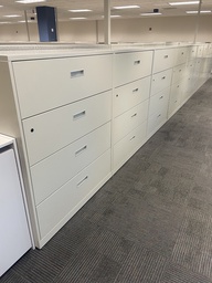 [#D10-33] 42" grey 4 drawer lateral file