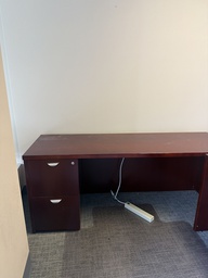 [#E3-83] 72 x 24 x 28 1/2 DESK w/ FILING CABINET