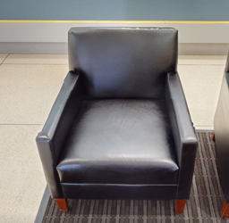 [#B12-6] Black lounge chair