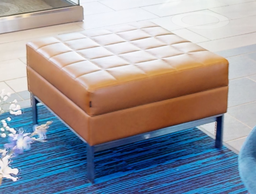 [#B11-7] Gold square ottoman